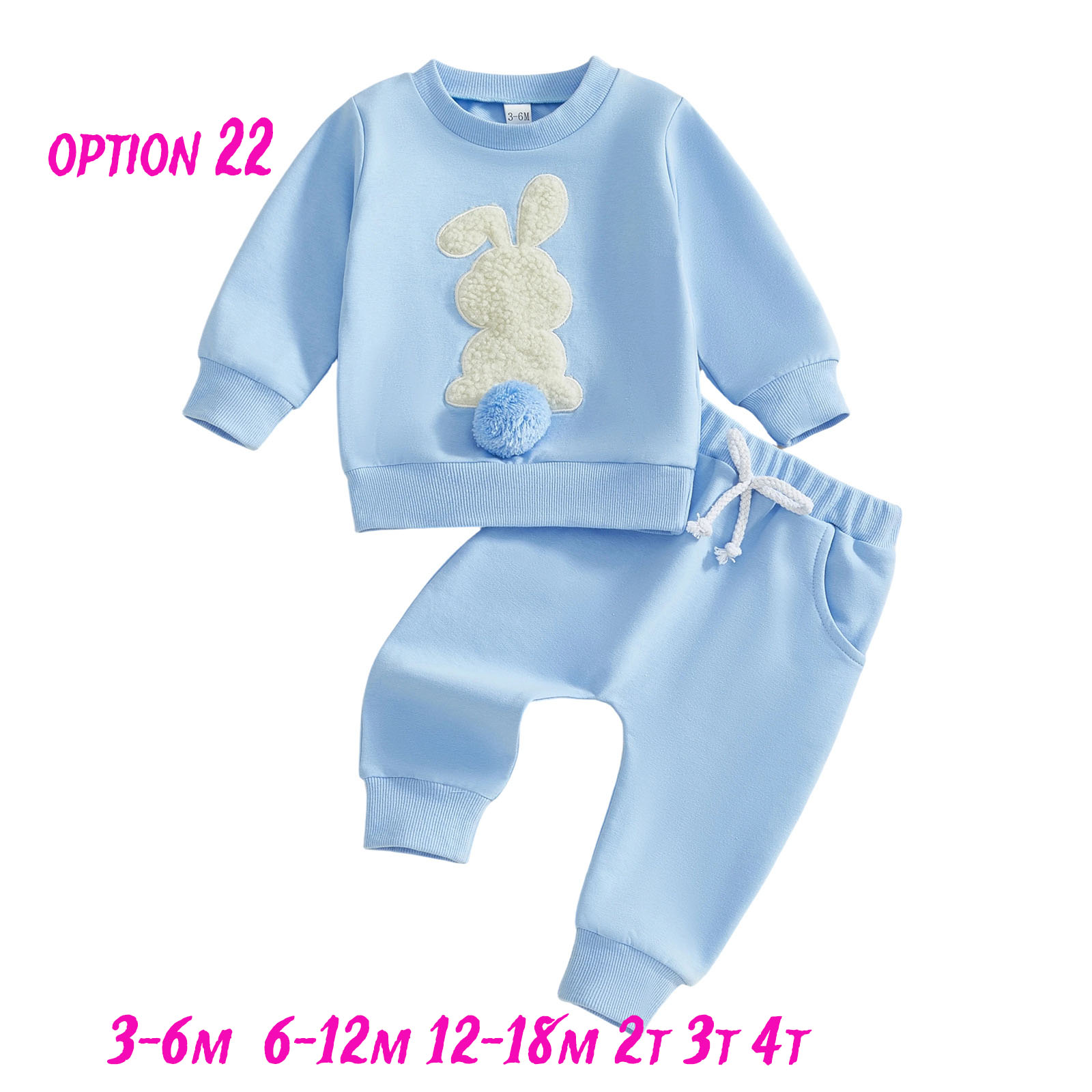 ready to ship Easter Toddler Graffiti Hoodie and Jogger Set Long Sleeve Pocket Hooded Sweatshirt Kids Streetwear (复制) - 图片 5