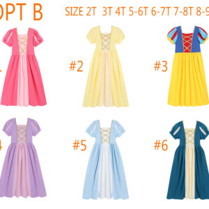 ready to ship princess cotton long dresses for little girls